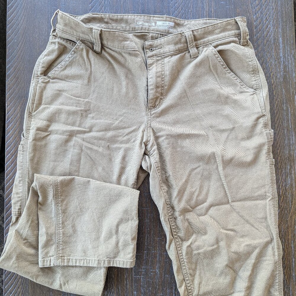 Carhartt Khaki Jeans - Loose Fit - Women's 12